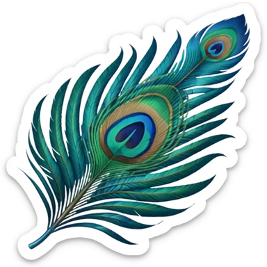 Create peacock featheremoji sticker