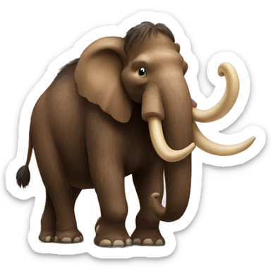 a mammoth with a German flag in his hand sticker