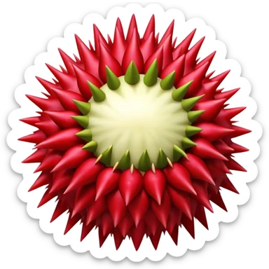 rambutan fruit close-up sticker