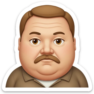 Fat uncle and small eye  sticker