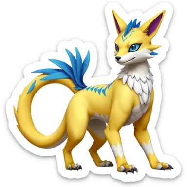 Renamon-Zeraora-Bastet-Latias-Vernid-Sergal-fusion-hybrid-creature sticker