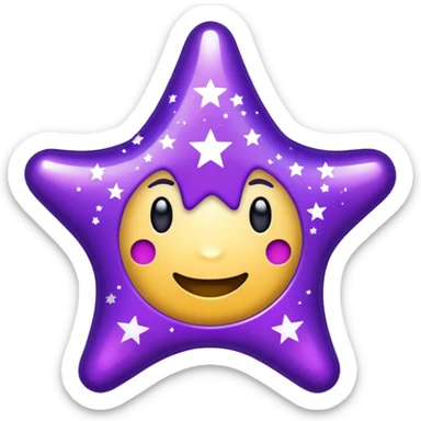 The word "banger" surrounded by purple stars sticker