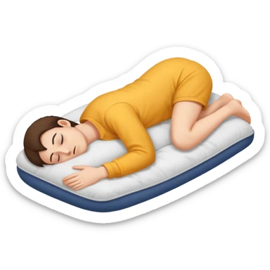 person sleeping on their back sticker