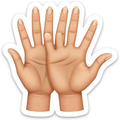 Dedos medio y anular cruzados sticker