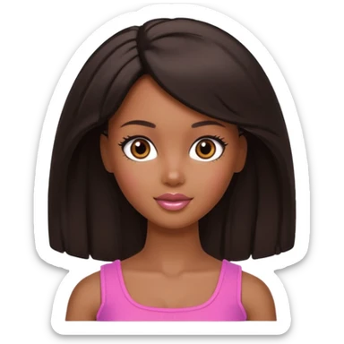 Black Barbie doll head türk🇹🇷 sticker