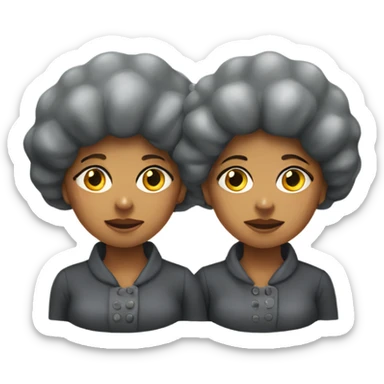 two sister with heads as oysters sticker