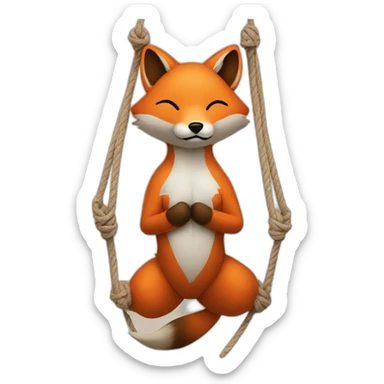Fox shibari sticker
