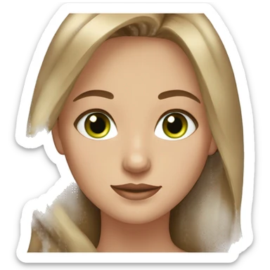 stunning girl light brown hair green eyes sticker