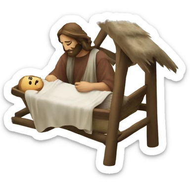 Jesus’s manger sticker