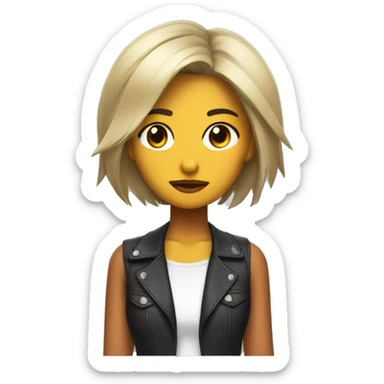 Chica morocha con mechas rubias sticker