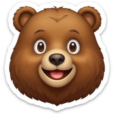 Bear smiling sticker