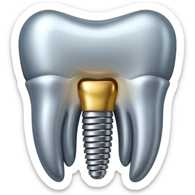 Dental implant , 100x100 px and weight not more than 128kb sticker