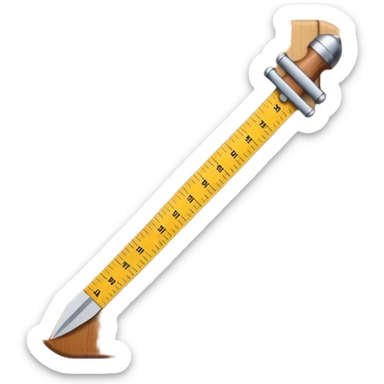 penis made out of a ruler sticker