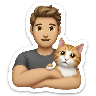 Mix a person with a cat  sticker