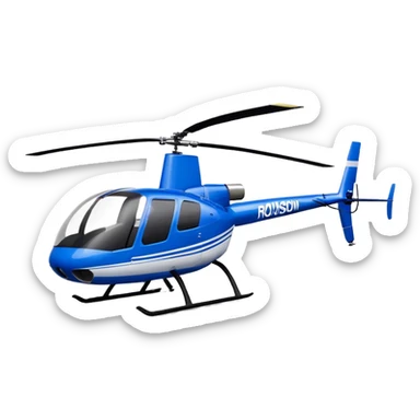 Robinson R44 - Robinson Helicopter Company (Model Year: 2021) (Iconic colour: Blue) sticker