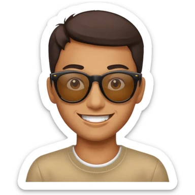 Naughty looking smile with sunglass sticker