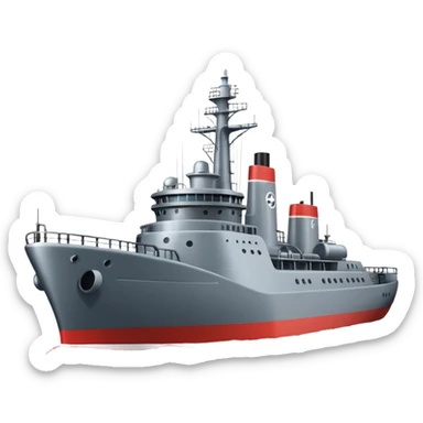 generate a very realistic anti-submarine ship sticker