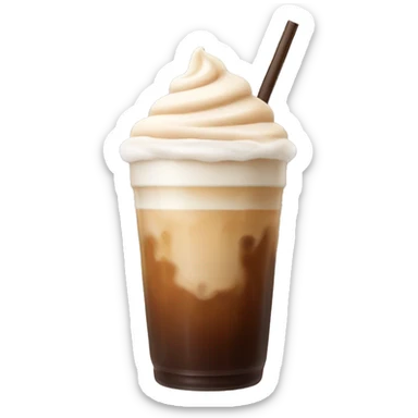 An Aesthetic iced coffee with vanilla cold foam sticker