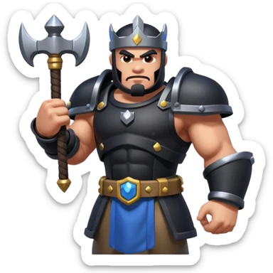 megaknight from clash royale black sticker
