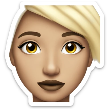 Blonde twink with makeup slay  sticker