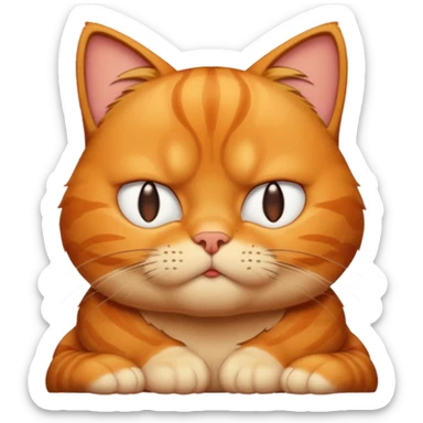 garfield comic style cat hates monday sticker