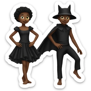 Enfants noir et chauve qui danse  sticker