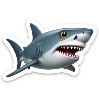 Shark with a gun sticker