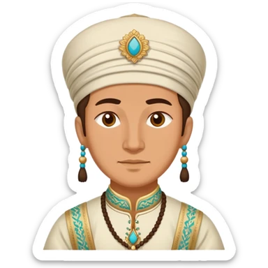 Tatar in traditional outfit sticker