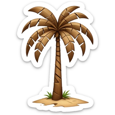 broken palm tree sticker