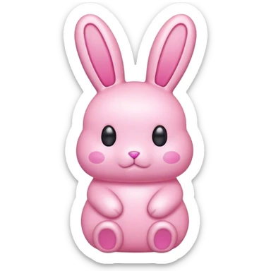 Pink peeps candy bunny sticker