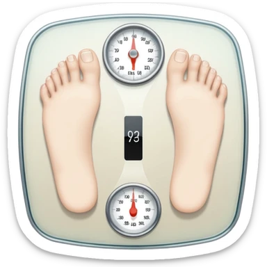 feet on scales sticker