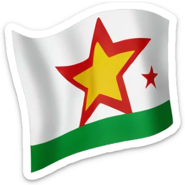 Independent Syria flag with 3 stars sticker