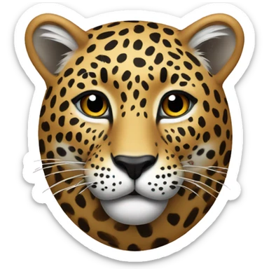 leopard heart sticker