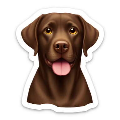 Chocolate lab with a taco  sticker