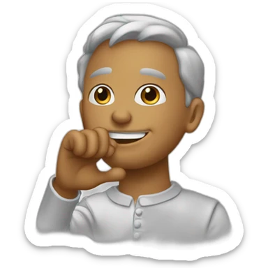 main avec un pouce et un doigt d'honneur sticker