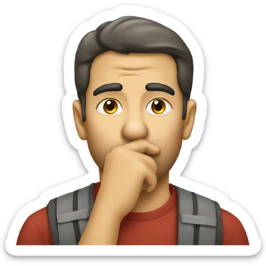 a person shushing  sticker