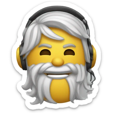 Mono con sigarrillo y audifonos sticker