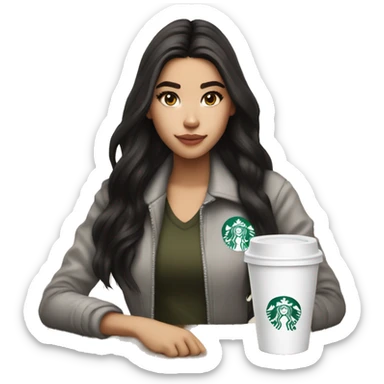 23 year old half asian, half white starbucks barista, looks like madison beer sticker