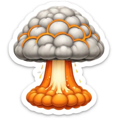 Atomic bomb explosion  sticker