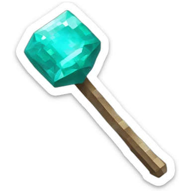 among us form with minecraft diamond pickaxe sticker