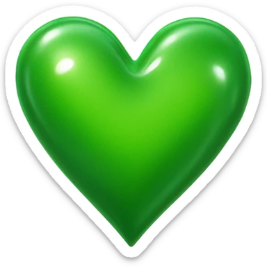  Egan green heart sticker