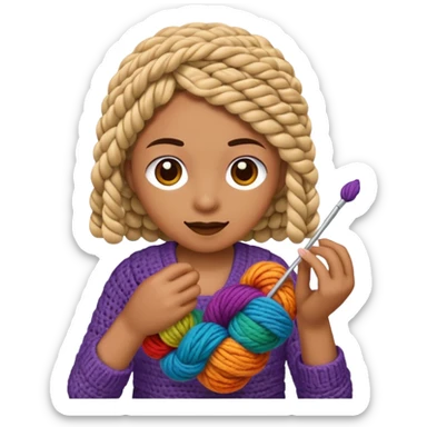 Crocheting  sticker