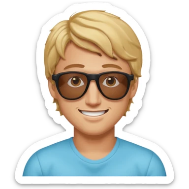 logan paul emoji, wearing sunglasses, confident smile sticker