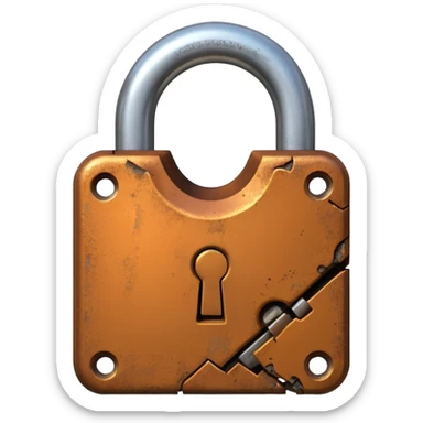 candado roto sticker
