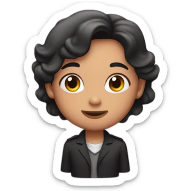 Corazón mitad rosado y mitad negro sticker