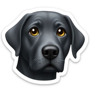 Charcoal lab sticker