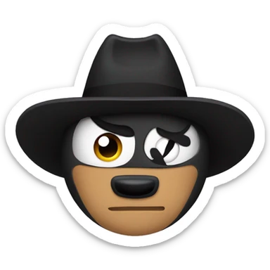 El zorro animal con un pasamontañas  sticker