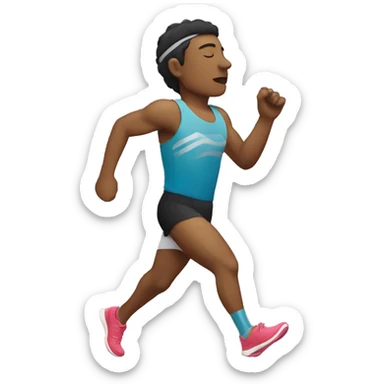 Runner with a sweatband on that is sleeping sticker