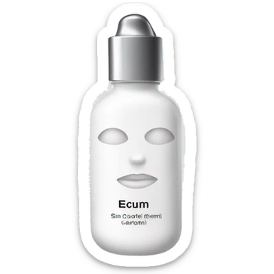 Skin care serum white sticker