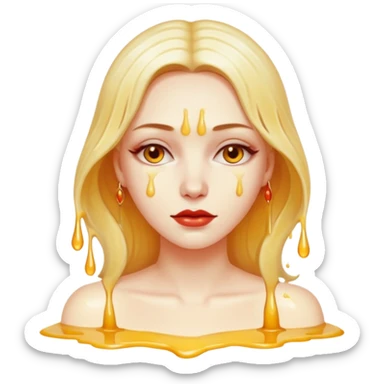 Woman dripping hot wax onto her own skin, controlled pain, ceremonial atmosphereWoman dripping hot wax onto her own skin, controlled pain, ceremonial atmosphere sticker